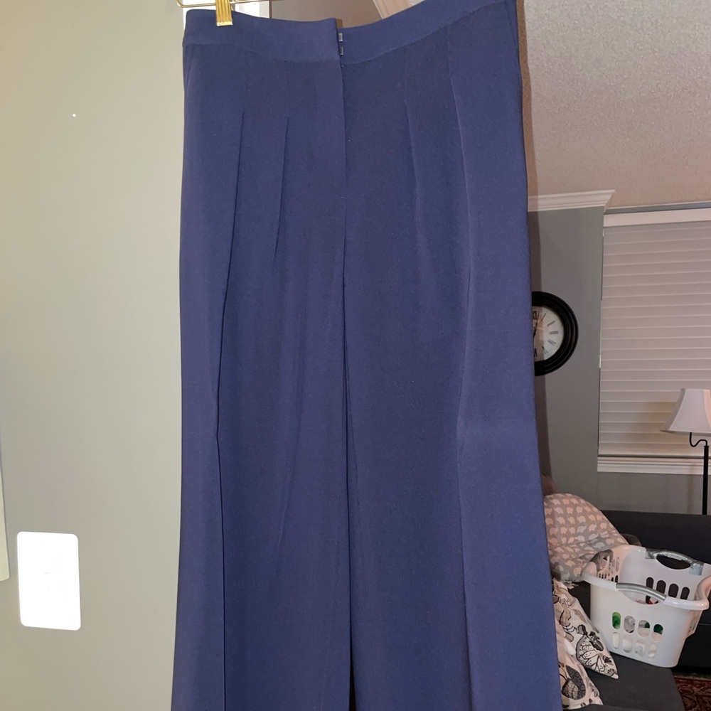 Brooks brothers hemmed wide leg navy pants